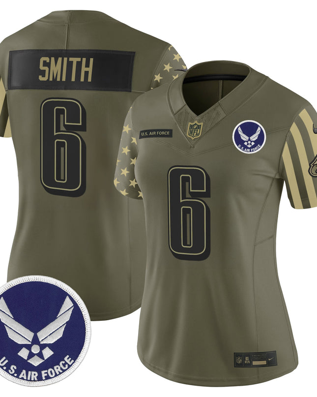 Women's Philadelphia Eagles x U.S. Military Veteran Vapor Limited Jersey - All Stitched