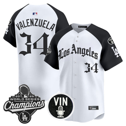 Men's Dodgers 2025 World Series Champions Vapor Premier Limited Jersey - LA Gothic Edition - All Stitched
