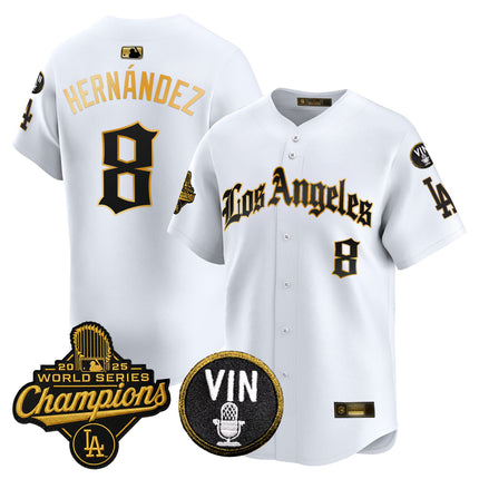 Men's Dodgers 2025 World Series Champions Vapor Premier Limited Jersey - LA Gothic Edition - All Stitched