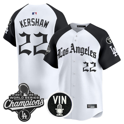 Men's Dodgers 2025 World Series Champions Vapor Premier Limited Jersey - LA Gothic Edition - All Stitched