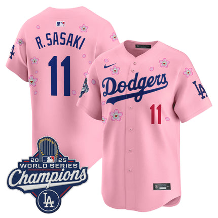 Men's Dodgers 2025 World Series Champions x Tokyo Series Vapor Premier Limited Jersey - Stitched