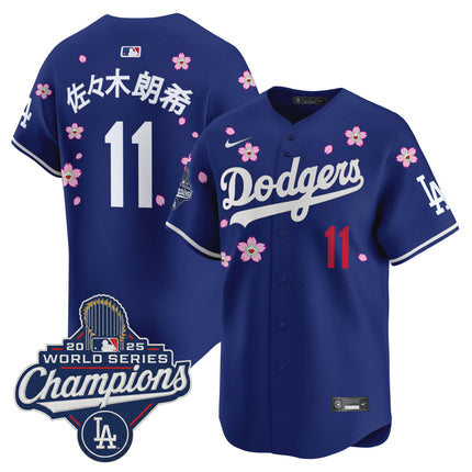 Men's Dodgers 2025 World Series Champions x Tokyo Series Vapor Premier Limited Jersey - Stitched