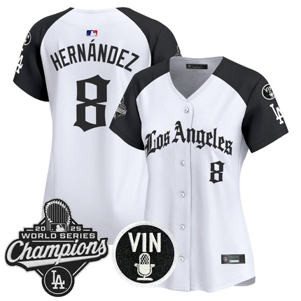 Women's Dodgers 2025 World Series Champions Vapor Premier Limited Jersey - LA Gothic Edition - All Stitched