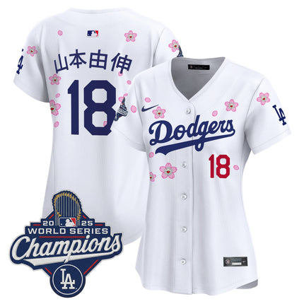 Women's Dodgers 2025 World Series Champions x Tokyo Series Vapor Premier Limited Jersey - Stitched