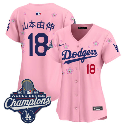 Women's Dodgers 2025 World Series Champions x Tokyo Series Vapor Premier Limited Jersey - Stitched