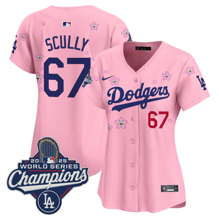 Women's Dodgers 2025 World Series Champions x Tokyo Series Vapor Premier Limited Jersey - Stitched