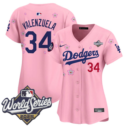 Women's Dodgers 2025 World Series x Tokyo Series Vapor Premier Limited Jersey V2 - Stitched