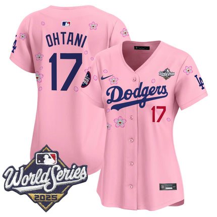 Women's Dodgers 2025 World Series x Tokyo Series Vapor Premier Limited Jersey V2 - Stitched