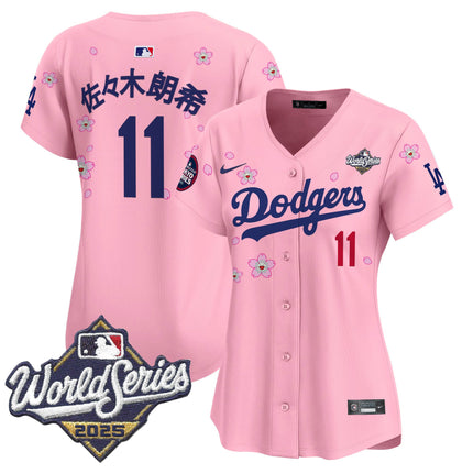 Women's Dodgers 2025 World Series x Tokyo Series Vapor Premier Limited Jersey V2 - Stitched