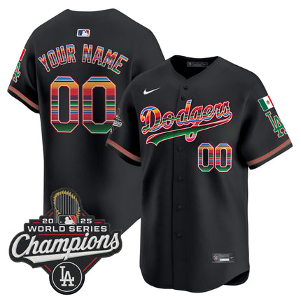 Dodgers Mexico 2025 World Series Champions Vapor Premier Limited Custom Jersey - All Stitched