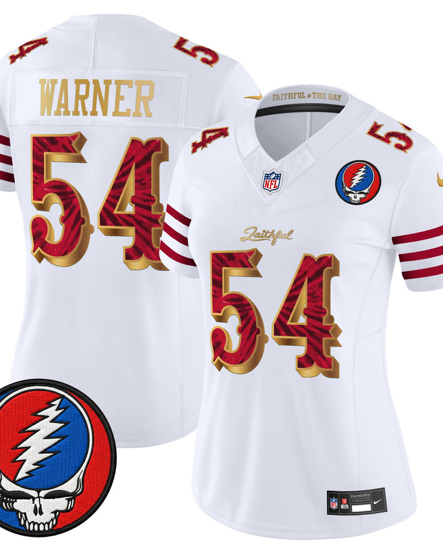 Women's San Francisco 49ers x Grateful Dead Rivalries Vapor Limited Jersey - Rivalries Edition - All Stitched