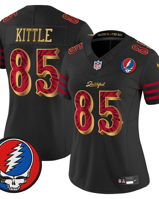 Women's San Francisco 49ers x Grateful Dead Rivalries Vapor Limited Jersey - Rivalries Edition - All Stitched