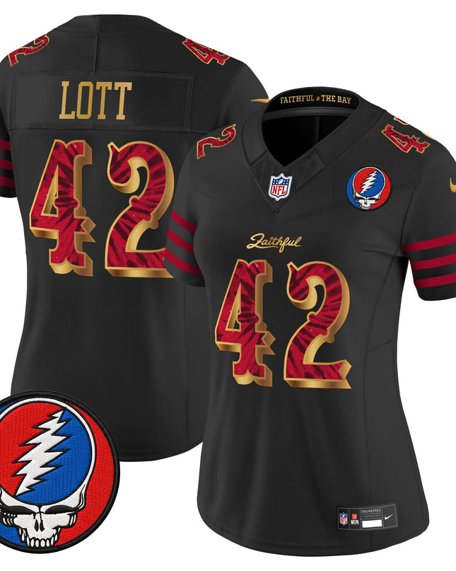Women's San Francisco 49ers x Grateful Dead Rivalries Vapor Limited Jersey - Rivalries Edition - All Stitched