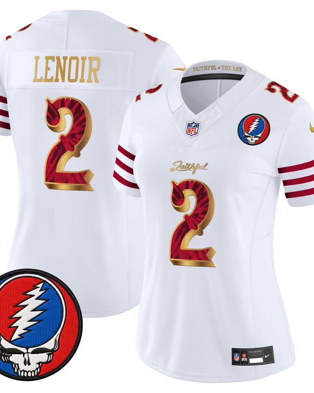 Women's San Francisco 49ers x Grateful Dead Rivalries Vapor Limited Jersey - Rivalries Edition - All Stitched