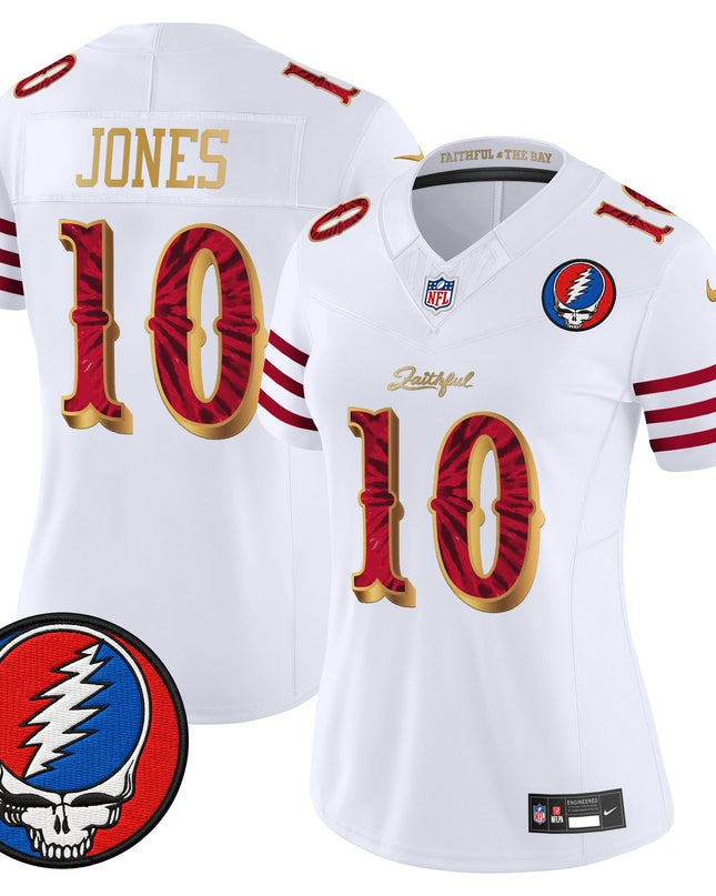 Women's San Francisco 49ers x Grateful Dead Rivalries Vapor Limited Jersey - Rivalries Edition - All Stitched
