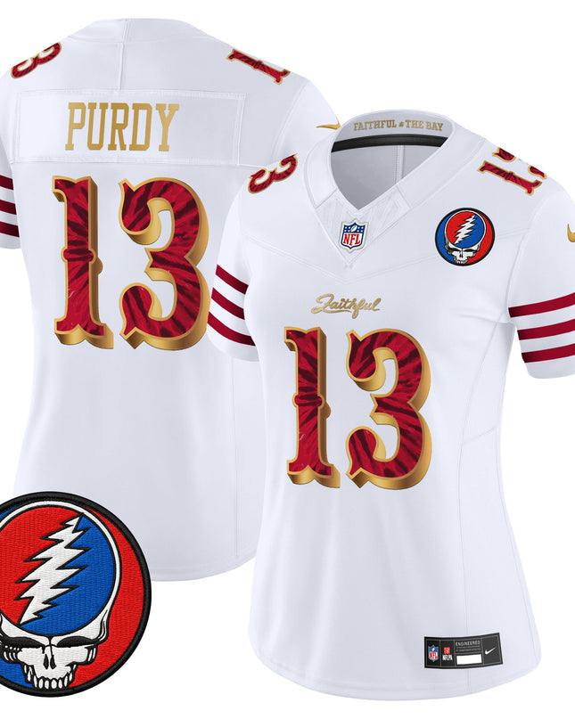 Women's San Francisco 49ers x Grateful Dead Rivalries Vapor Limited Jersey - Rivalries Edition - All Stitched