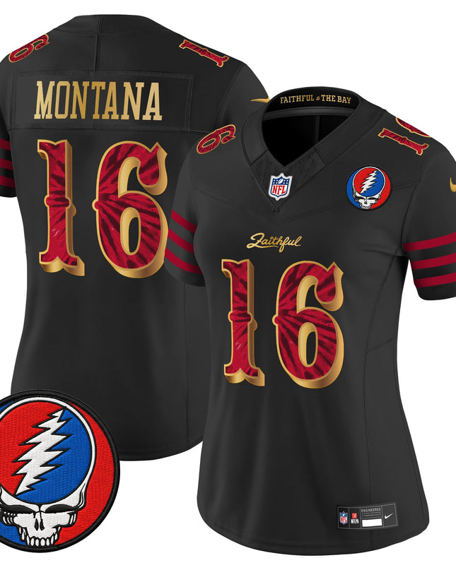 Women's San Francisco 49ers x Grateful Dead Rivalries Vapor Limited Jersey - Rivalries Edition - All Stitched