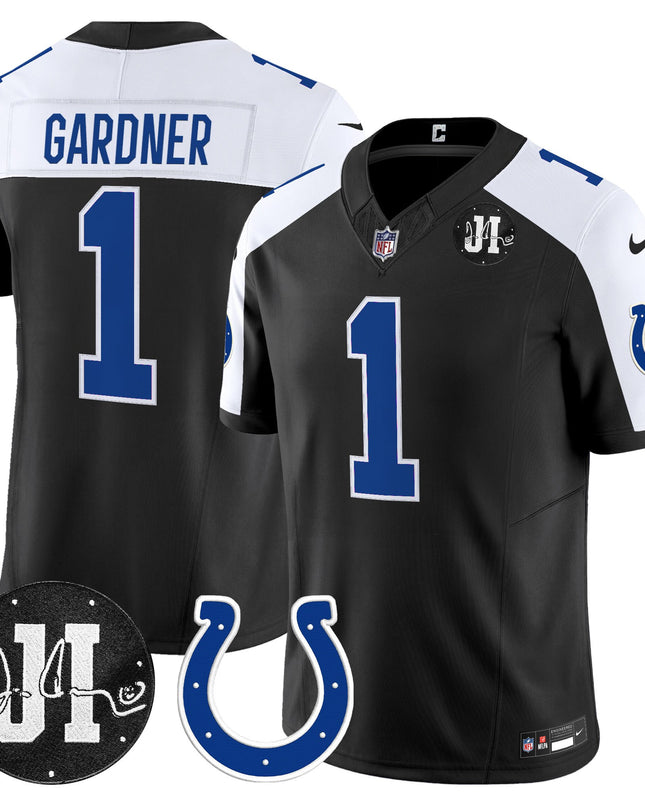 Men's Indianapolis Colts 2025 Jim Irsay Patch Vapor Limited Jersey - All Stitched