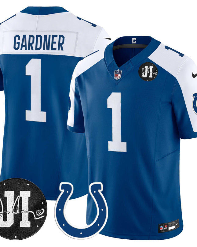 Men's Indianapolis Colts 2025 Jim Irsay Patch Vapor Limited Jersey - All Stitched