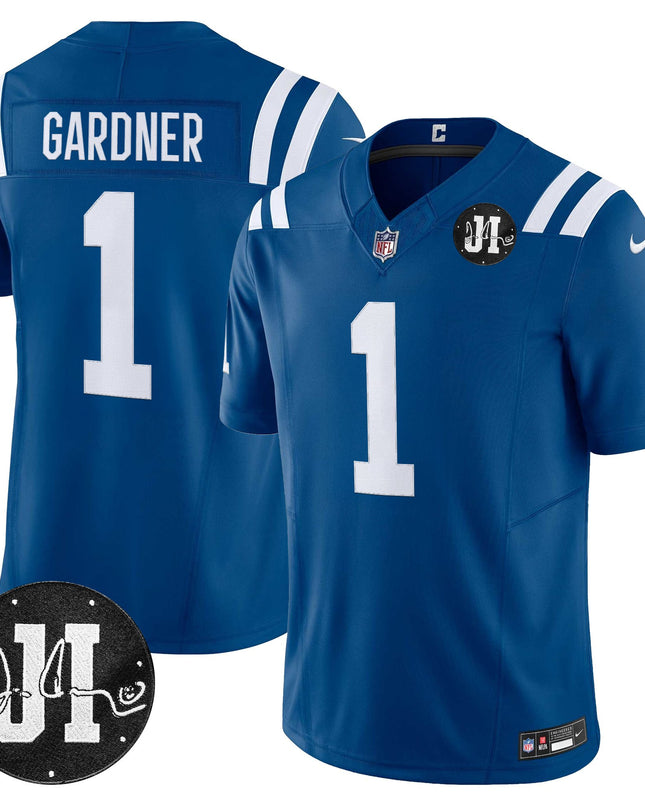 Men's Indianapolis Colts 2025 Jim Irsay Patch Vapor Limited Jersey - All Stitched