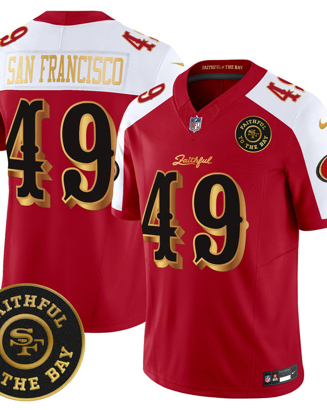 Men's 49ers “Rivalries” Vapor Limited Jersey - Faithful To The Bay Patch - All Stitched
