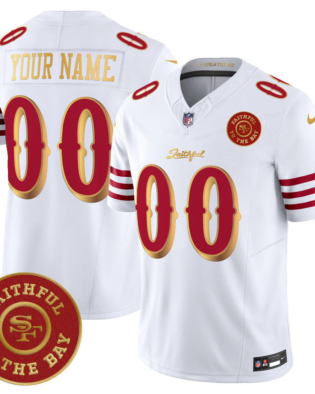 49ers “Rivalries” Vapor Limited Custom Jersey - Faithful To The Bay Patch - All Stitched