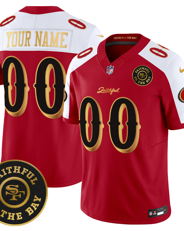 49ers “Rivalries” Vapor Limited Custom Jersey - Faithful To The Bay Patch - All Stitched