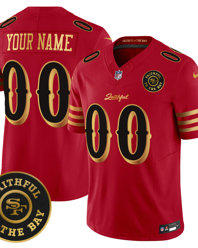 49ers “Rivalries” Vapor Limited Custom Jersey - Faithful To The Bay Patch - All Stitched