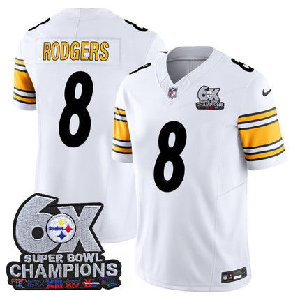 Men's Pittsburgh Steelers 6-Time Champions Patch Vapor Limited Jersey - All Stitched