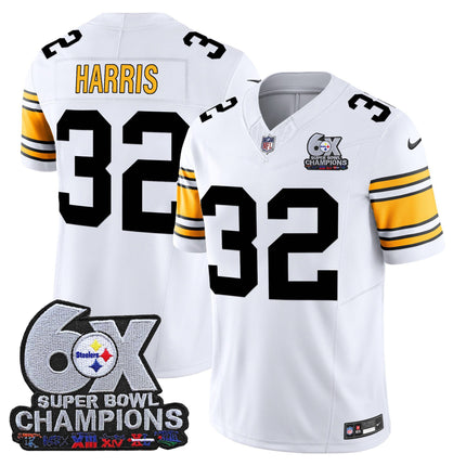 Men's Pittsburgh Steelers 6-Time Champions Patch Vapor Limited Jersey - All Stitched