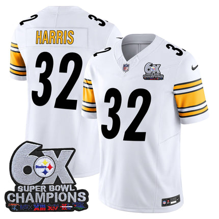 Men's Pittsburgh Steelers 6-Time Champions Patch Vapor Limited Jersey - All Stitched
