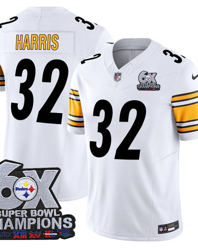 Men's Pittsburgh Steelers 6-Time Champions Patch Vapor Limited Jersey - All Stitched
