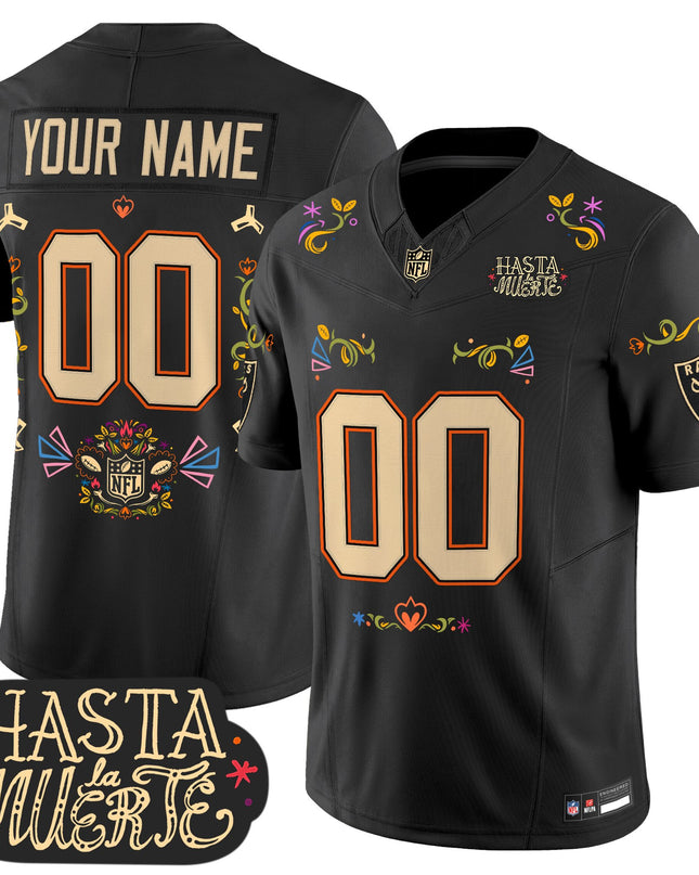Las Vegas Raiders Mexico 'Hasta la Muerte Edition' Vapor Limited Custom Jersey - All Printed
