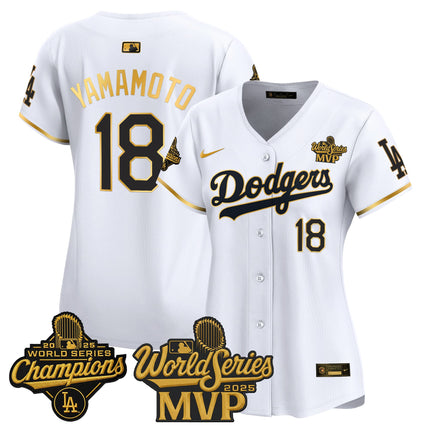 #18 Yoshinobu Yamamoto 2025 World Series MVP Vapor Premier Limited Jersey - All Stitched