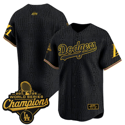 Men's Dodgers 2025 World Series Champions Mamba Vapor Premier Limited Jersey - All Stitched