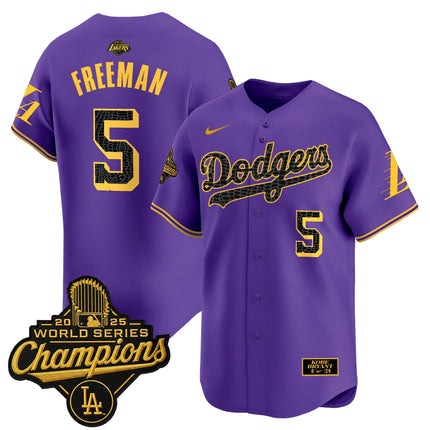Men's Dodgers 2025 World Series Champions Mamba Vapor Premier Limited Jersey - All Stitched
