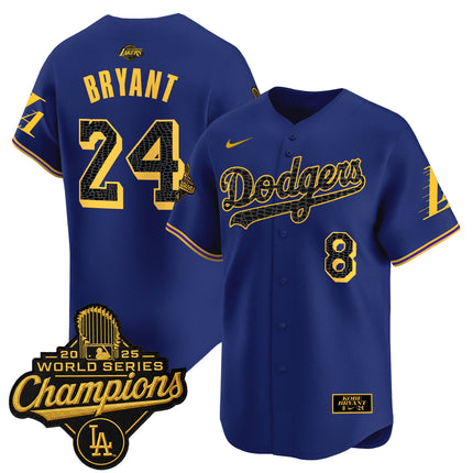Men's Dodgers 2025 World Series Champions Mamba Vapor Premier Limited Jersey - All Stitched