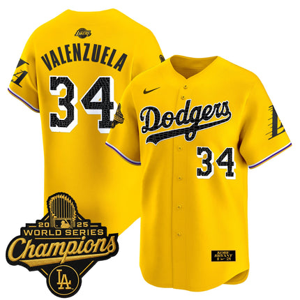Men's Dodgers 2025 World Series Champions Mamba Vapor Premier Limited Jersey - All Stitched