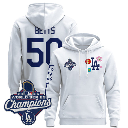 Men's Los Angeles Dodgers x Takashi Murakami Pullover Hoodie - 2025 World Series Champions Patch - Stitched