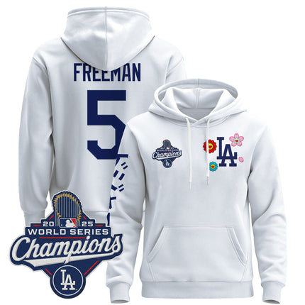 Men's Los Angeles Dodgers x Takashi Murakami Pullover Hoodie - 2025 World Series Champions Patch - Stitched