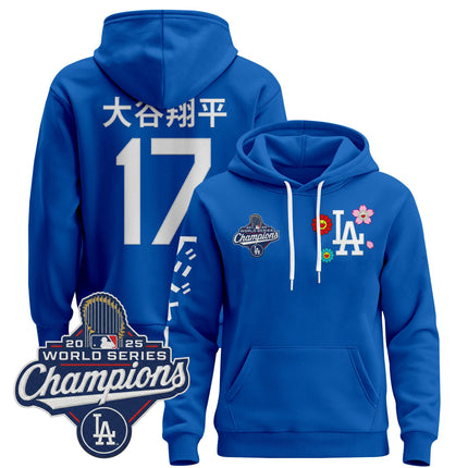 Men's Los Angeles Dodgers x Takashi Murakami Pullover Hoodie - 2025 World Series Champions Patch - Stitched