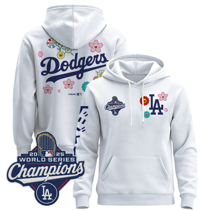 Men's Los Angeles Dodgers x Takashi Murakami Pullover Hoodie - 2025 World Series Champions Patch - Stitched