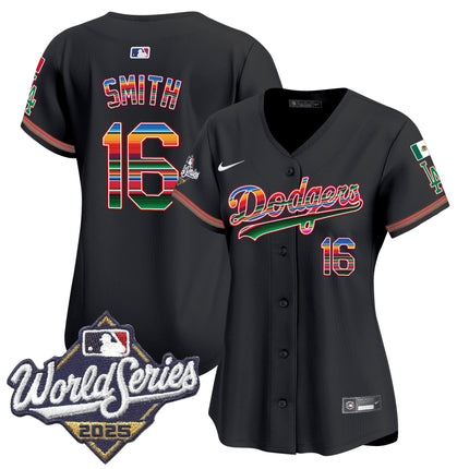 Women's Dodgers Mexico 2025 World Series Vapor Premier Limited Jersey - All Stitched