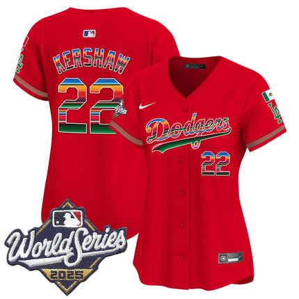 Women's Dodgers Mexico 2025 World Series Vapor Premier Limited Jersey - All Stitched