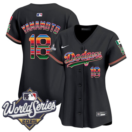 Women's Dodgers Mexico 2025 World Series Vapor Premier Limited Jersey - All Stitched