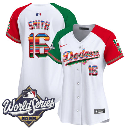 Women's Dodgers Mexico 2025 World Series Vapor Premier Limited Jersey - All Stitched