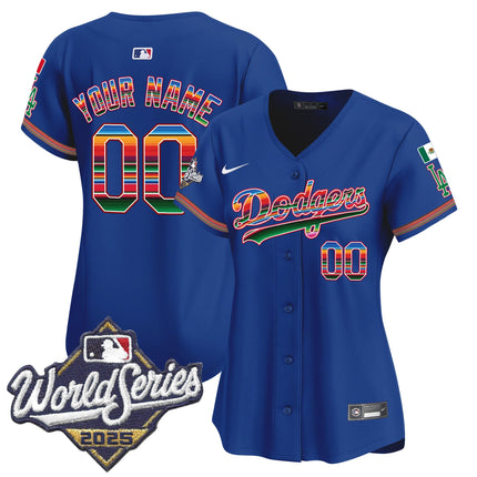 Dodgers Mexico 2025 World Series Vapor Premier Limited Custom Jersey - All Stitched