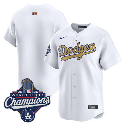 Dodgers 2025 World Series Champions Gold Vapor Premier Limited Jersey - All Stitched
