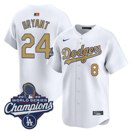 Dodgers 2025 World Series Champions Gold Vapor Premier Limited Jersey - All Stitched