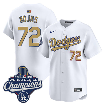 Dodgers 2025 World Series Champions Gold Vapor Premier Limited Jersey - All Stitched